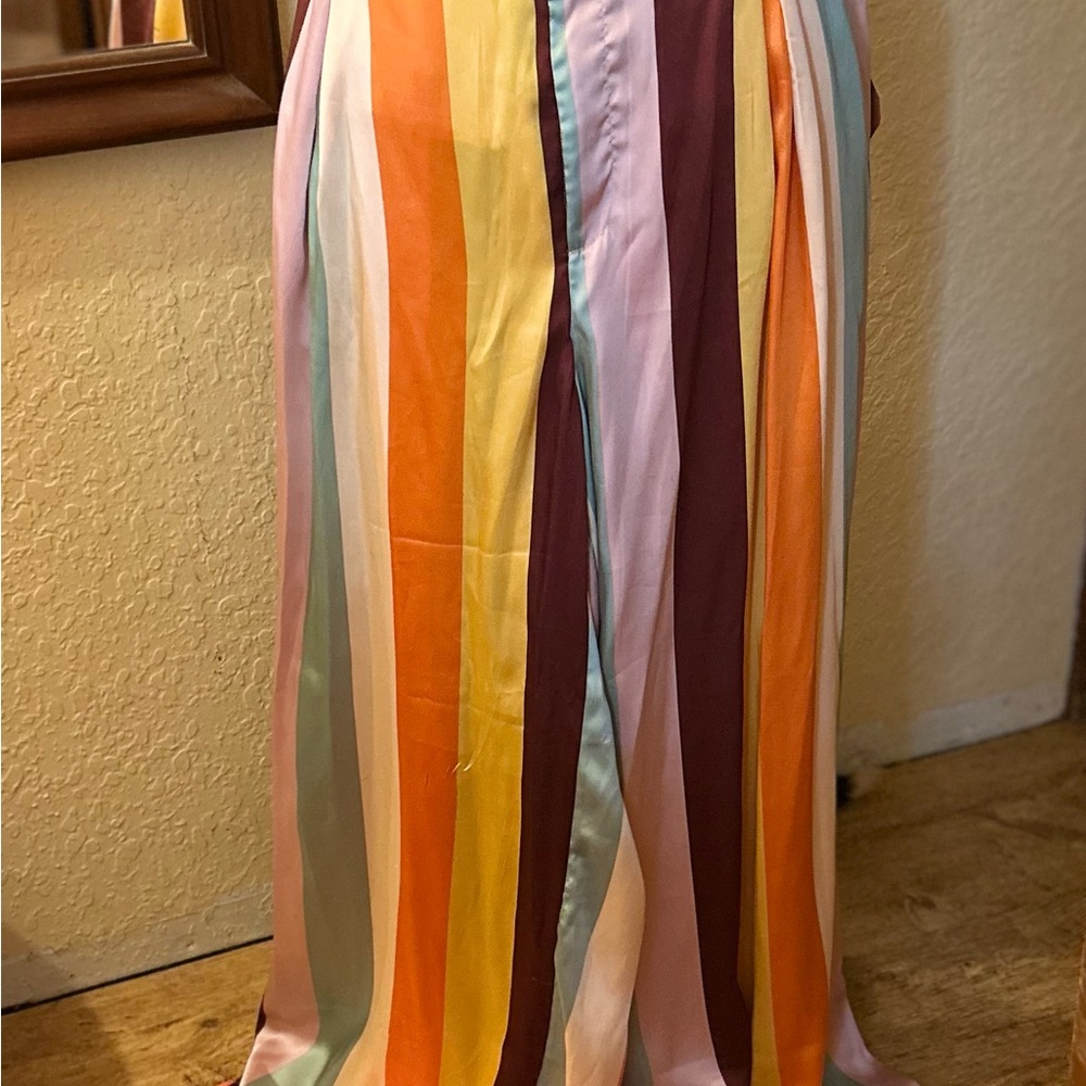 Target Colorful Striped Resort/Beach Pants Plus Size